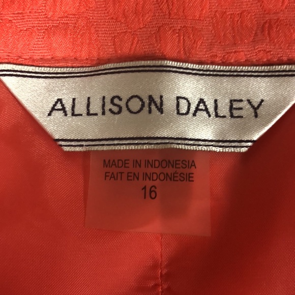 Allison Daley coral textured jacket blazer with pockets xl 16 - Picture 5 of 10